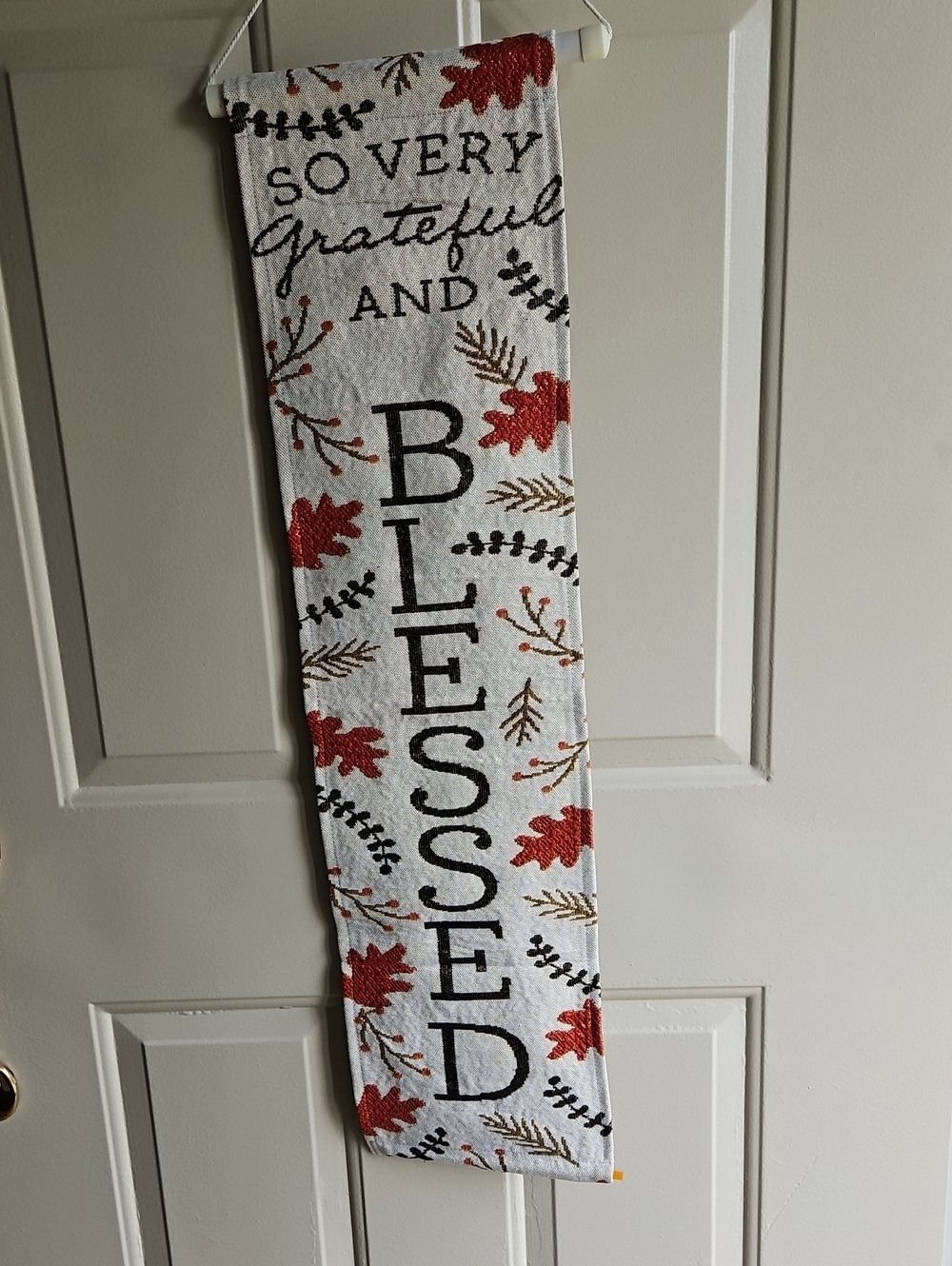 So Very Grateful and Blessed Wall/Door Banner - Autumn Leaves